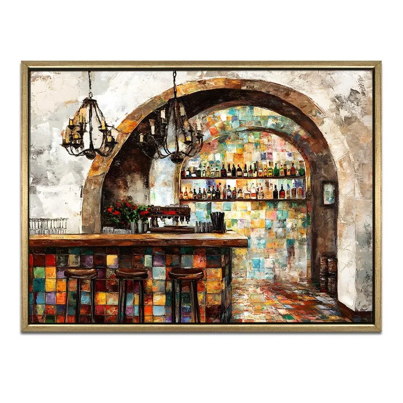 Subterranean Canvas Wall Painting With Frame media 3