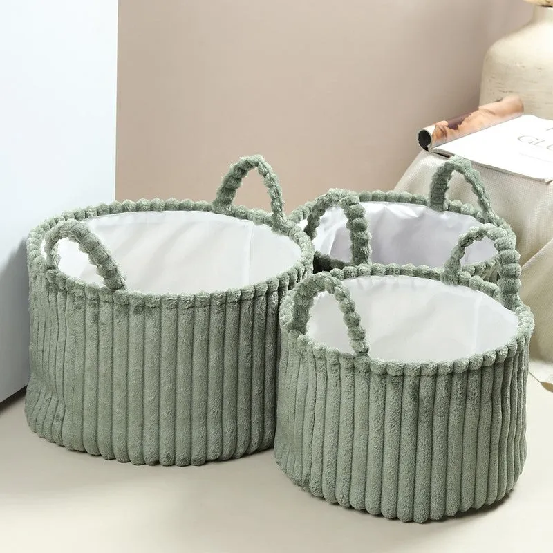LineNest Fabric Storage Basket (Green) - Set of Three media 3