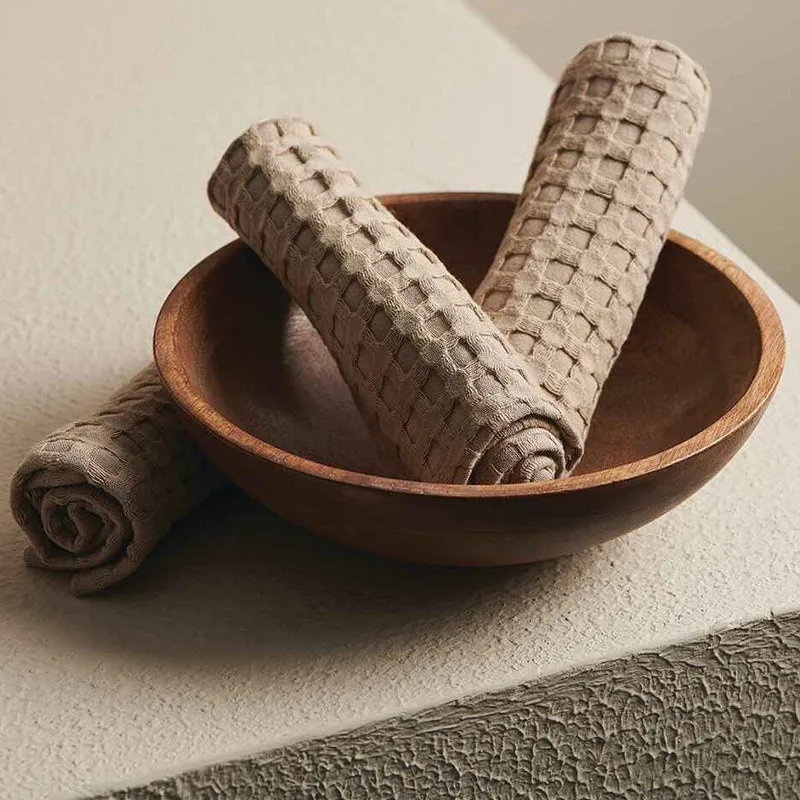 Beehive Waffle Towel Combo (Clay) - Four Piece Set media 3