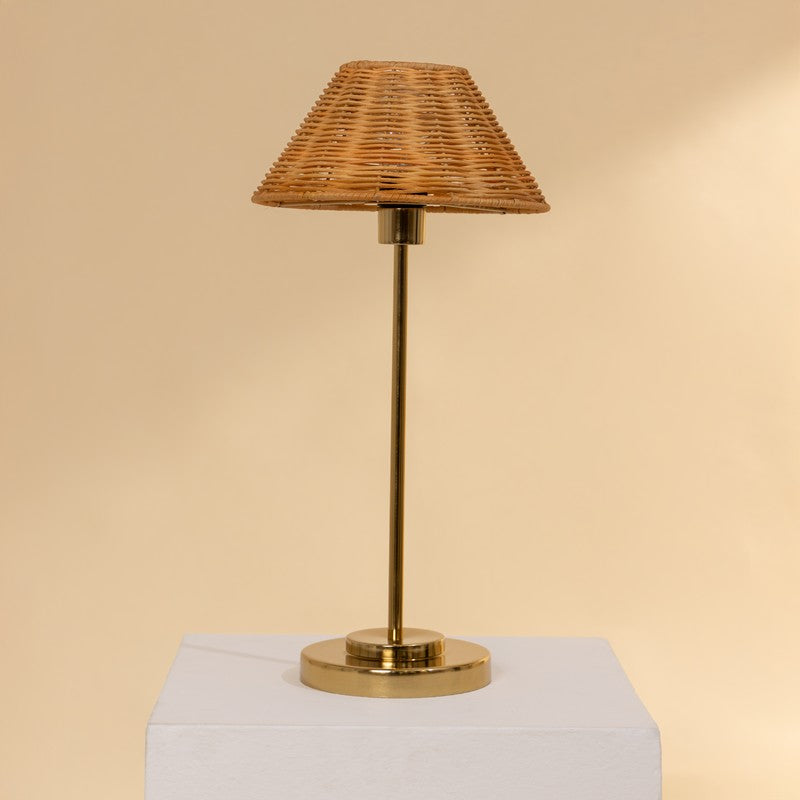 Fig Living Natural Cane Lamp - Beige,Gold media 8