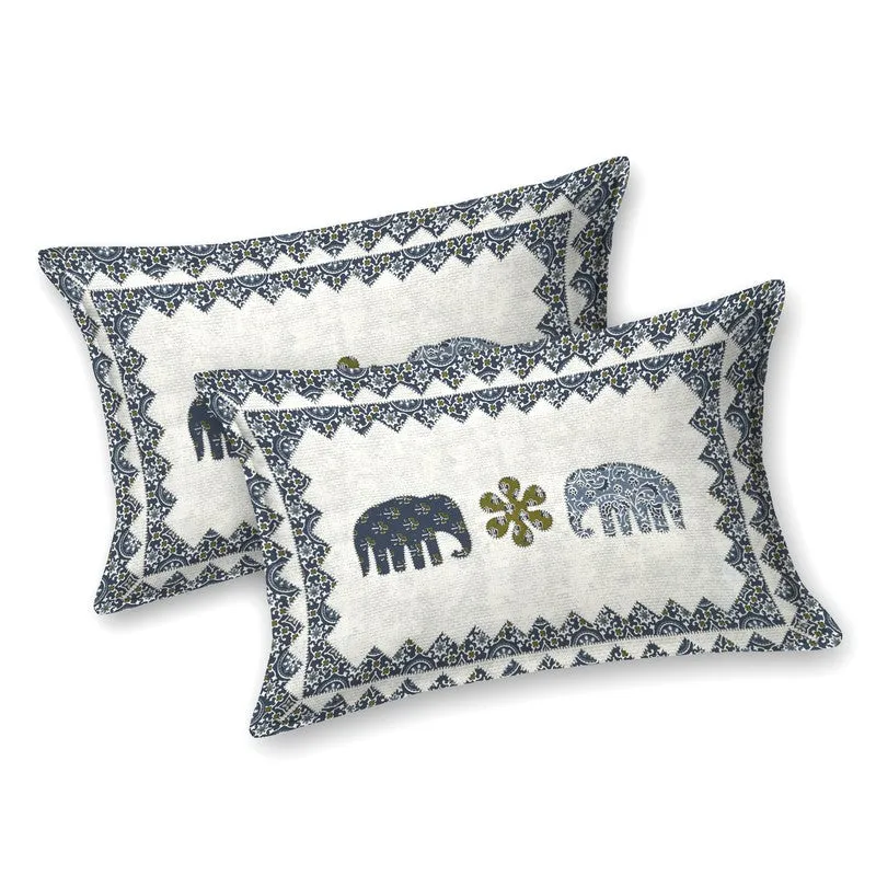 Rajsi Rang Cotton Bedsheet (Blue) - 160 TC media 4