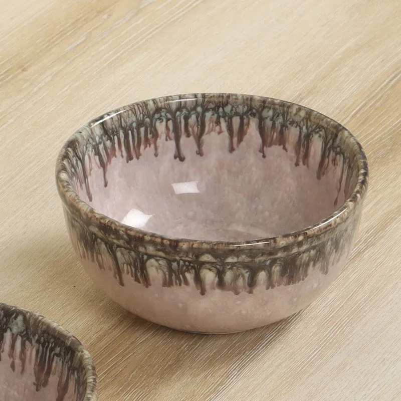 Opaline Snack Bowls (Pink,200 mL Each) - Set Of Four media 3