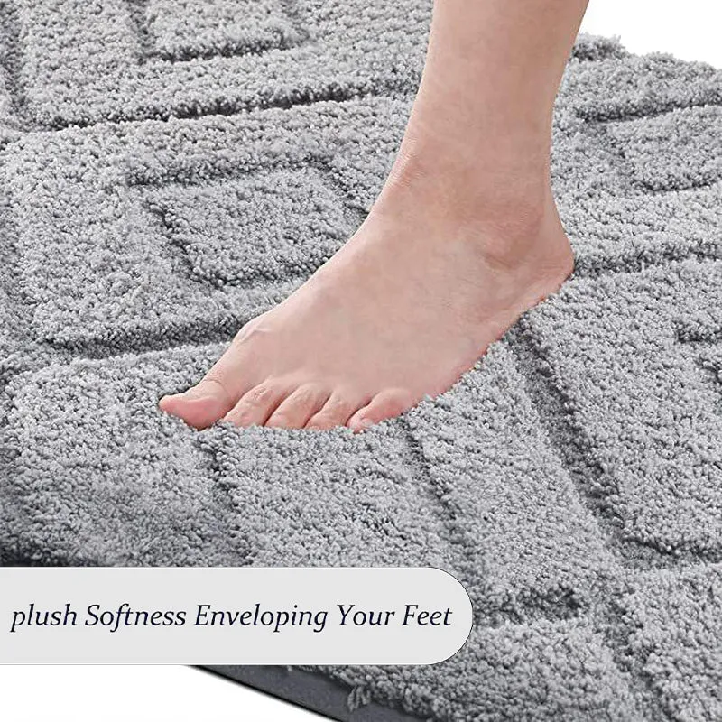 Zella Anti Skid Bath Mat (Grey) - Set Of Four media 5