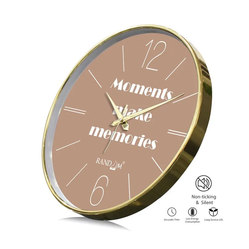 Moment Magic Round Analog Wall Clock - Brown media 7