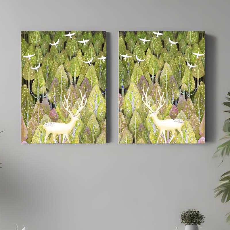 Soren Stag Wall Art - Set Of Two
