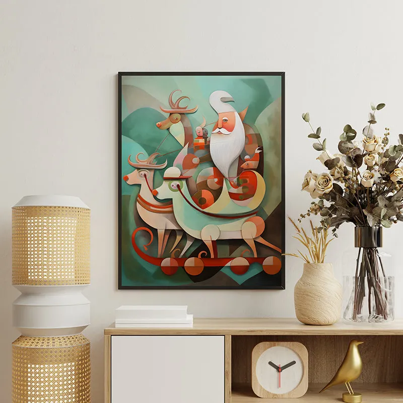 Whimsy Santa Canvas Wall Art media 3