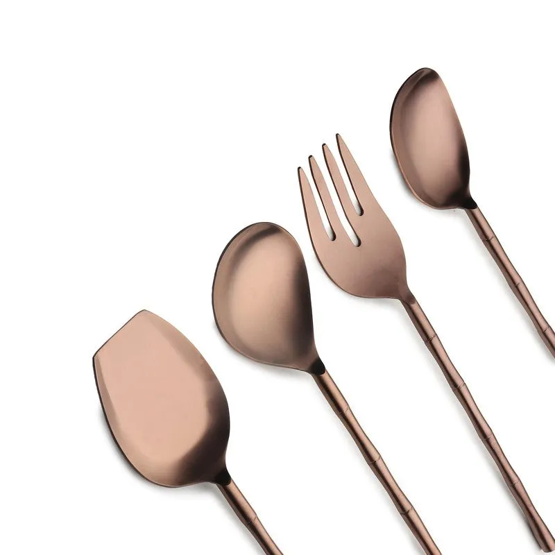 Bamboo Elegance Rose Serving Set - Four Piece Set media 5