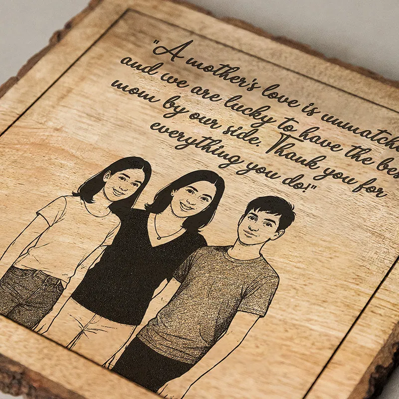 Thank You For Everything You Do Wood Showpiece - Square media 4