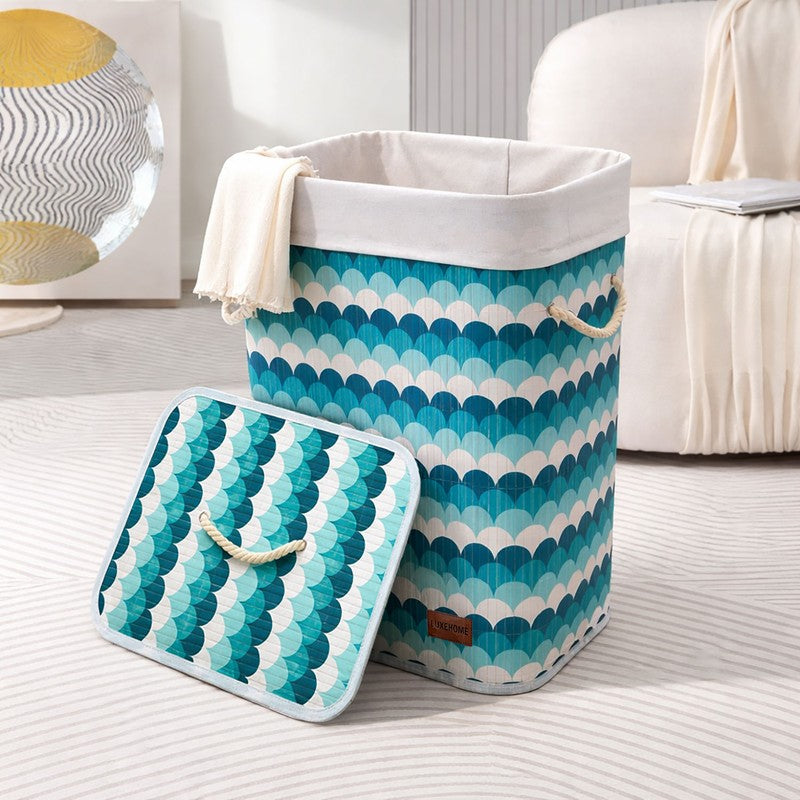 Wave Bamboo Laundry Basket