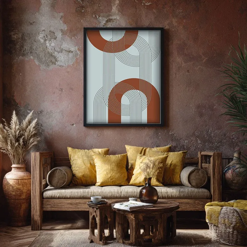 Linear Echo Canvas Wall Painting With Black Frame media 7