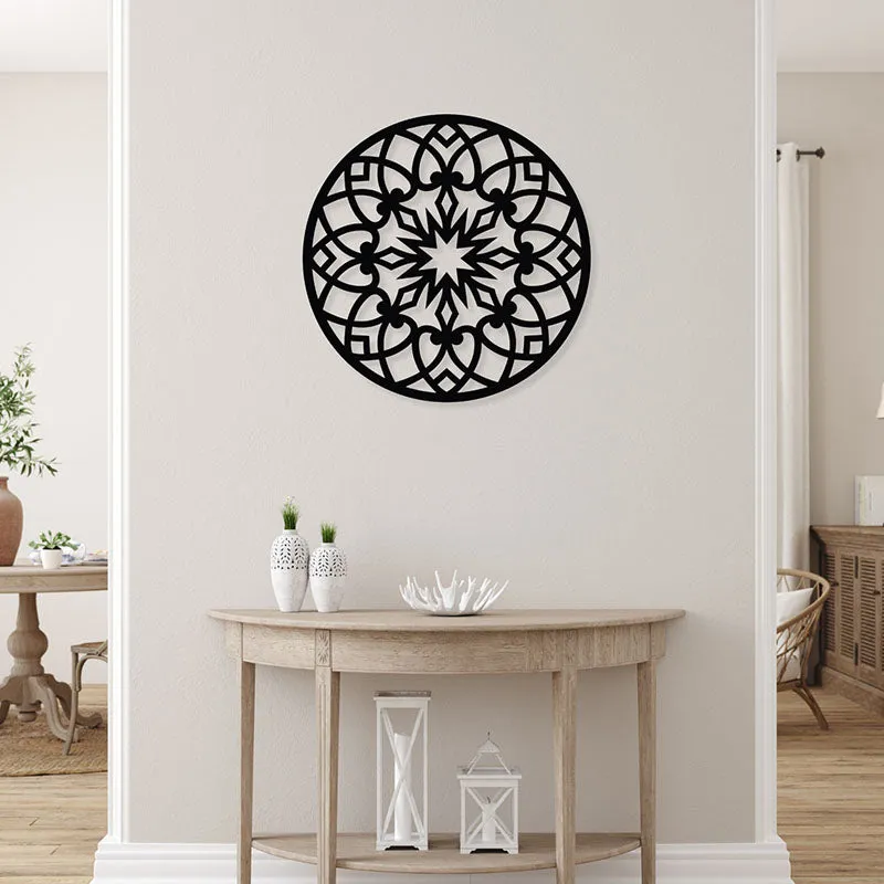 Lesa Mandala Black Iron Wall Accent media 1