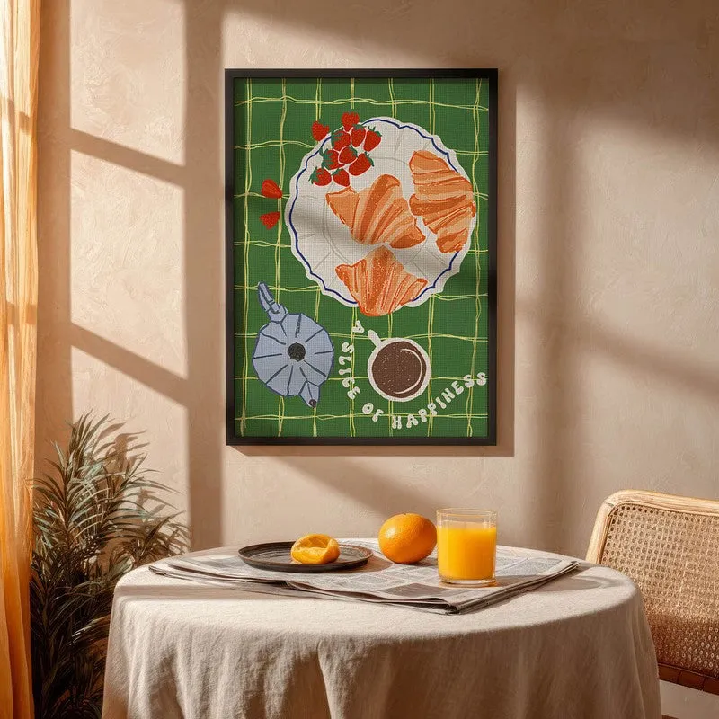 Olive Dining Archival Canvas Wall Art - Black media 4