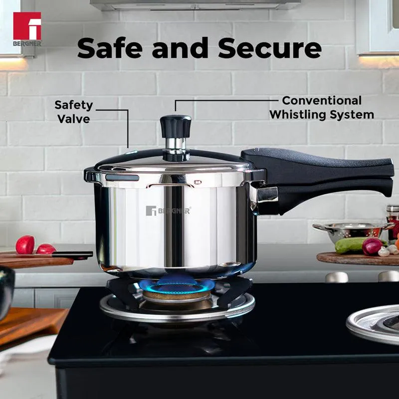 Bergner Induction Safe Pressure Cooker - 2000 ml/14 Inches media 6