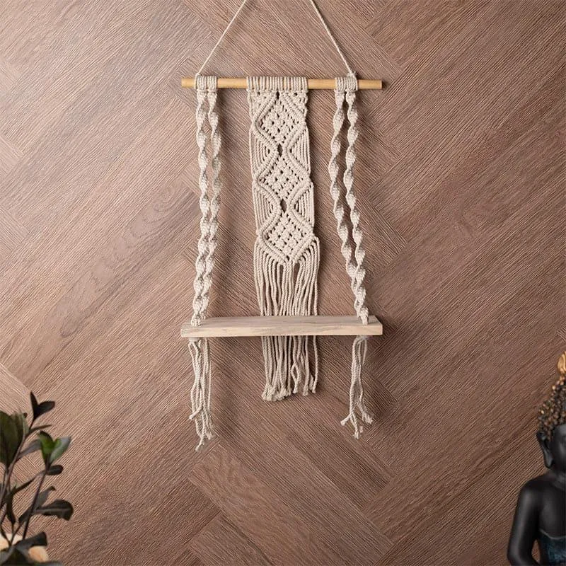 Virdia Macrame Wall Shelf media 1