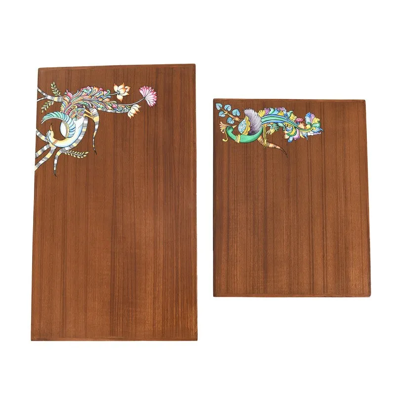 Mimo Teak Wood Nesting Stools - Set of Two media 6
