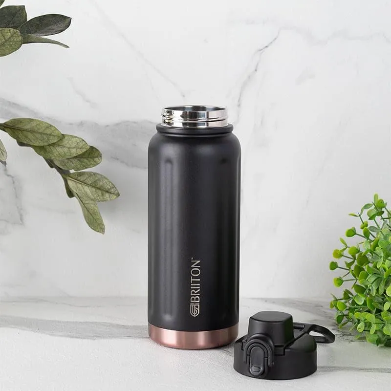 Sip Bliss Hot & Cold Thermos Water Bottle (Black & White, 750 mL Each) - Set Of Two media 3