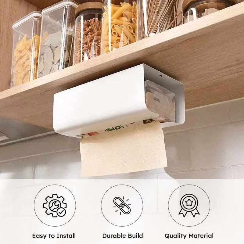 Firro Carbon Steel Wall-Mounted Tissue Box - White media 6