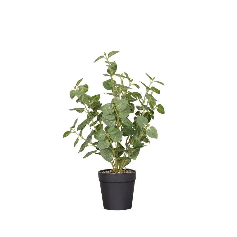 Artificial Potho Plant With Black Fiber Pot (Green) - 1 Feet media 4