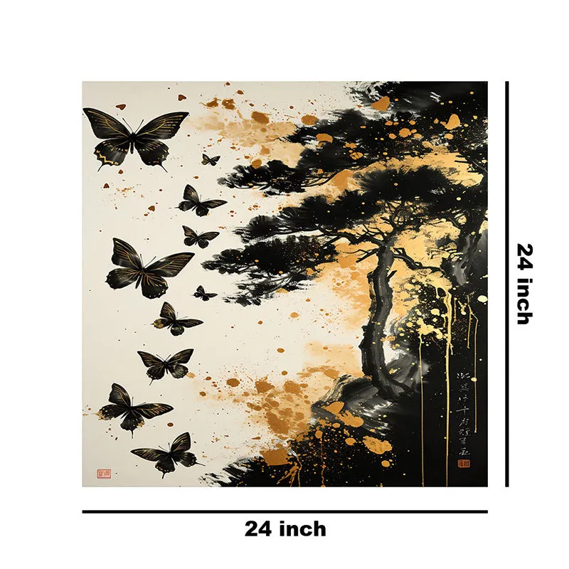 Silhouette Butterflies Wall Painting media 8