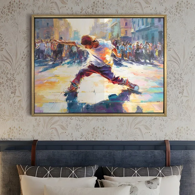 Kinetic Hue Canvas Wall Painting With Frame media 5