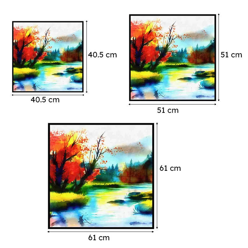 Psych Landscape Canvas Wall Art With Frame media 6