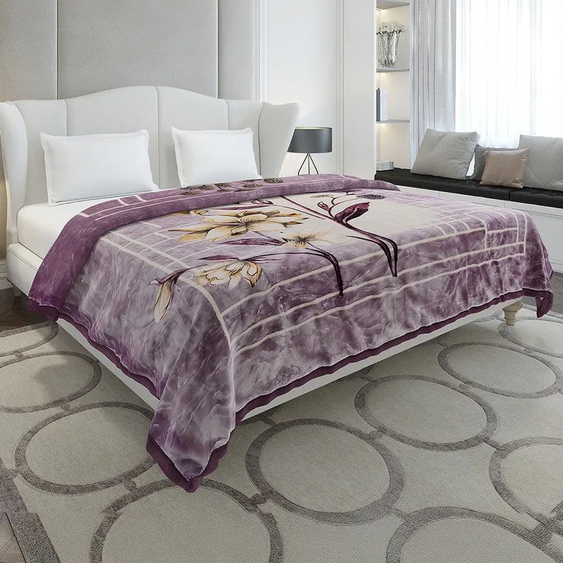 Monte Carlo Lavender Whisper Throw Blanket - 1136 GSM media 1