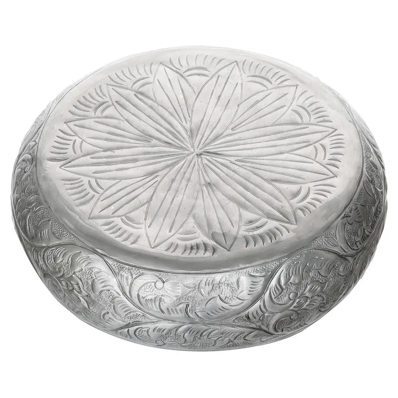 Royal Etched Metal Urli - Silver media 6