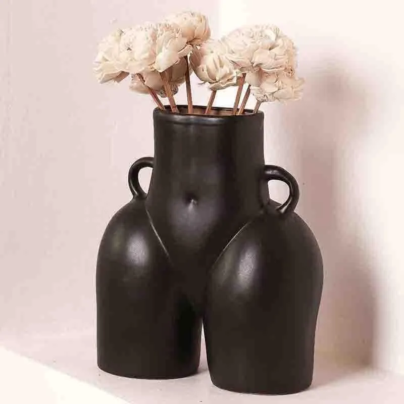 Greek Goddess Vase - Black media 6
