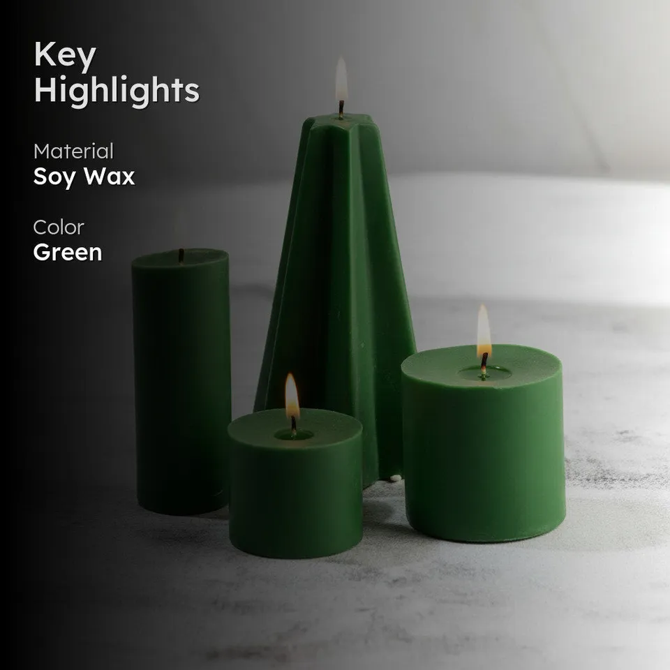 Christmas Corner - Set of 4 Pillar Candles - Mahogany Shea Scented media 3