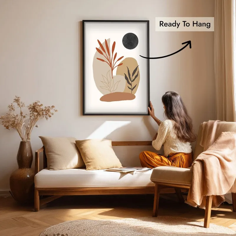 Botanical Balance Canvas Wall Painting With Black Frame media 7