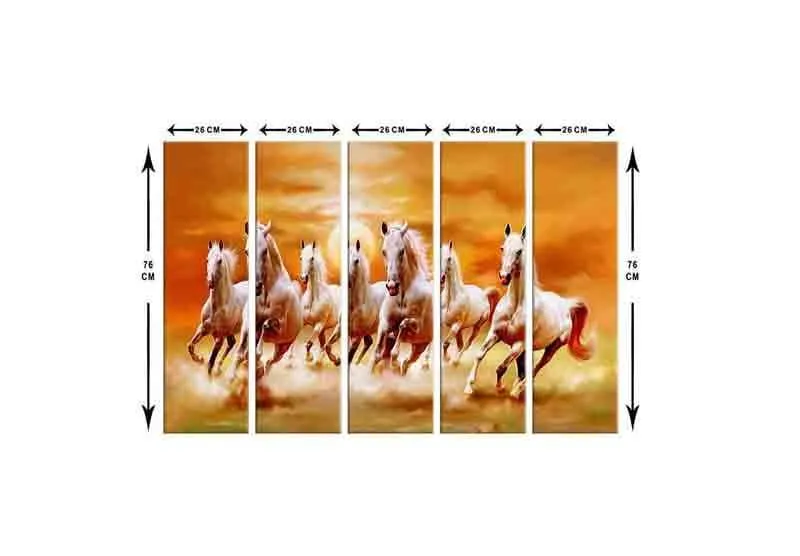 Sunset & Horses Wall Art - Five Piece Set media 8