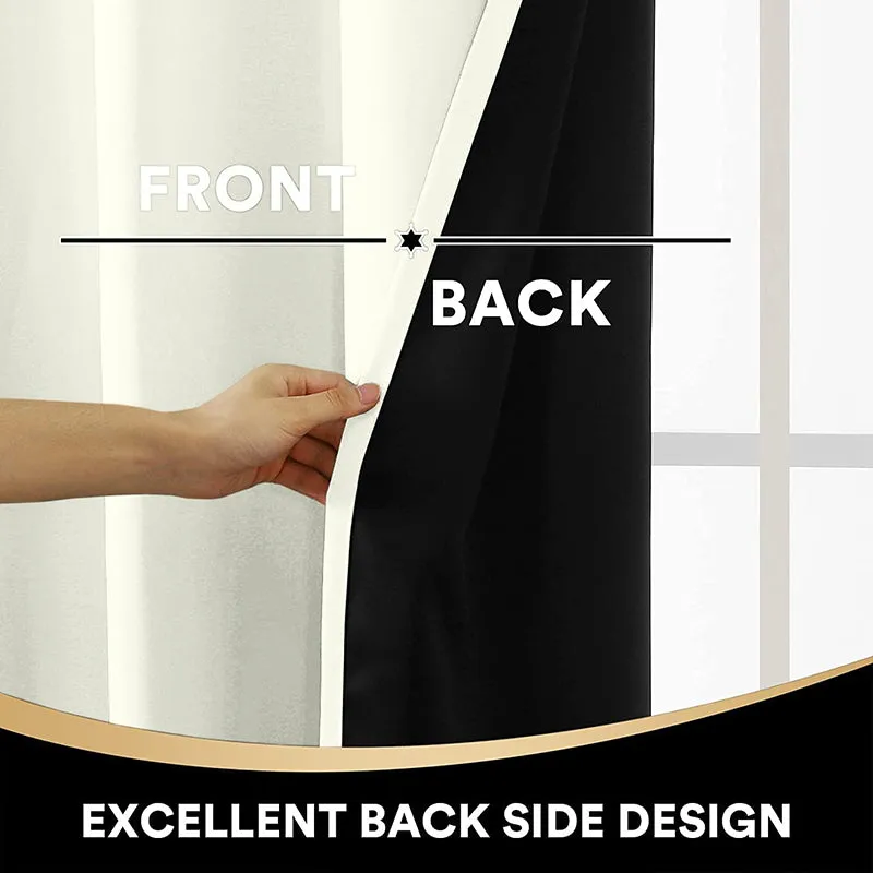 Noir Double Pinch Pleat Blackout Curtain - Ivory media 5