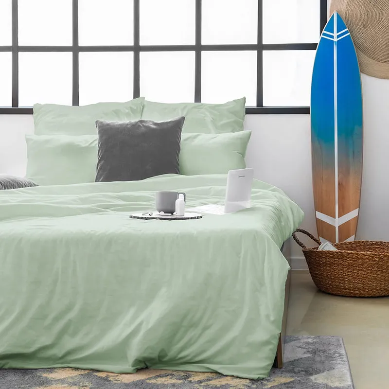 Maison Cotton Duvet Cover (Sage) - 200 TC - 4