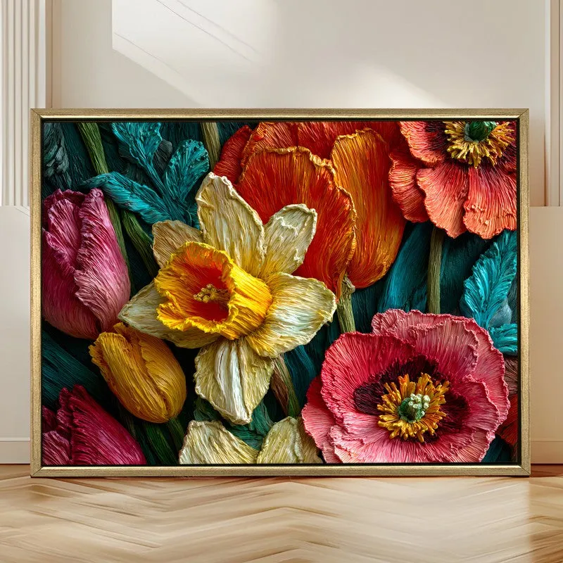 Spring Flourish Canvas Wall Painting With Frame media 4