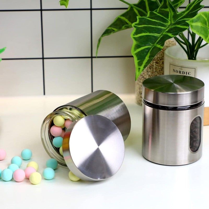 Kitchen Vault Stainless Steel Jar (300 mL Each) - Set Of Three media 3