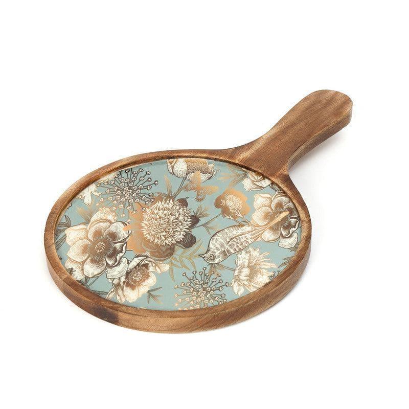 Doris Floral Wood Pizza Platter media 4