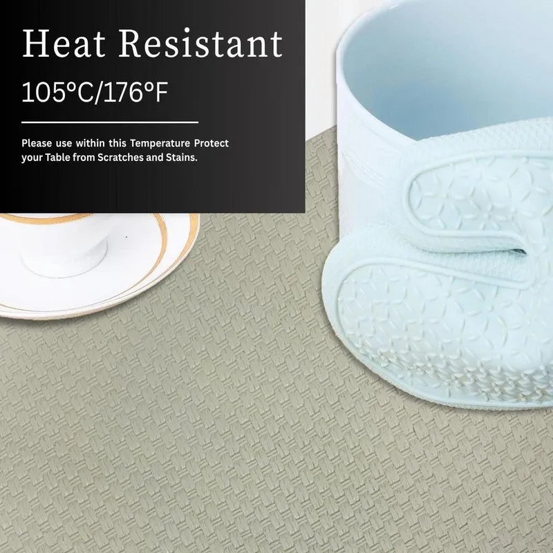 Claymor Grey Rectangle PVC Table Mats - Set Of Four media 4