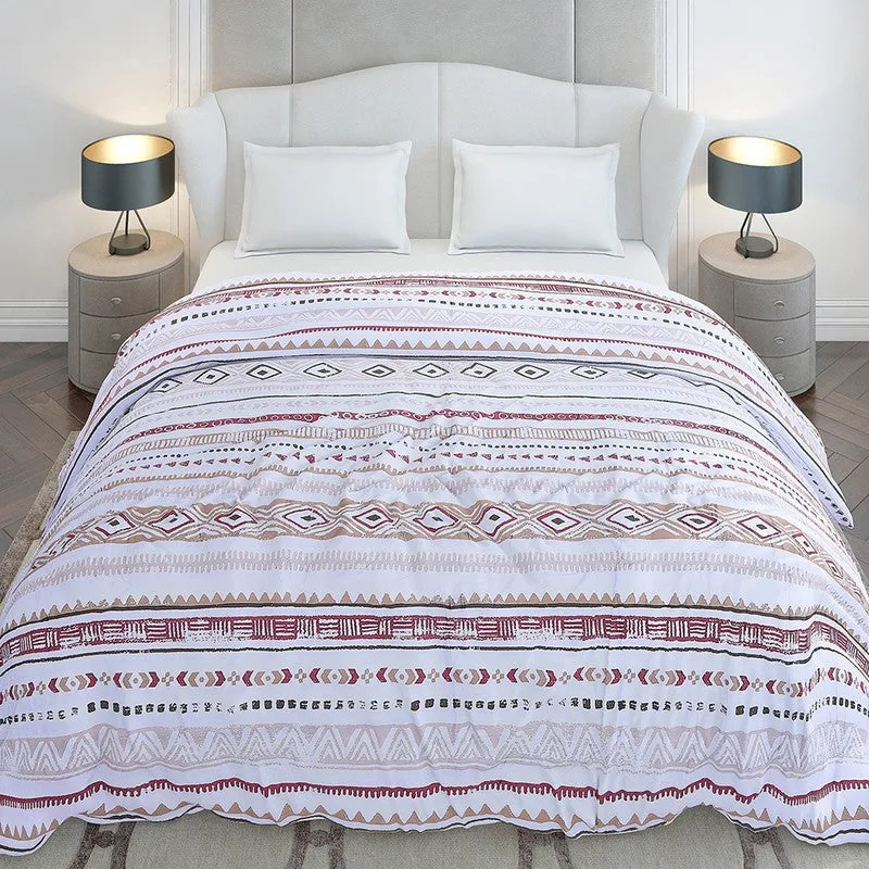 Monte Carlo Linear Geometric Polyester Duvet Covers (Brown) - 210 GSM media 4