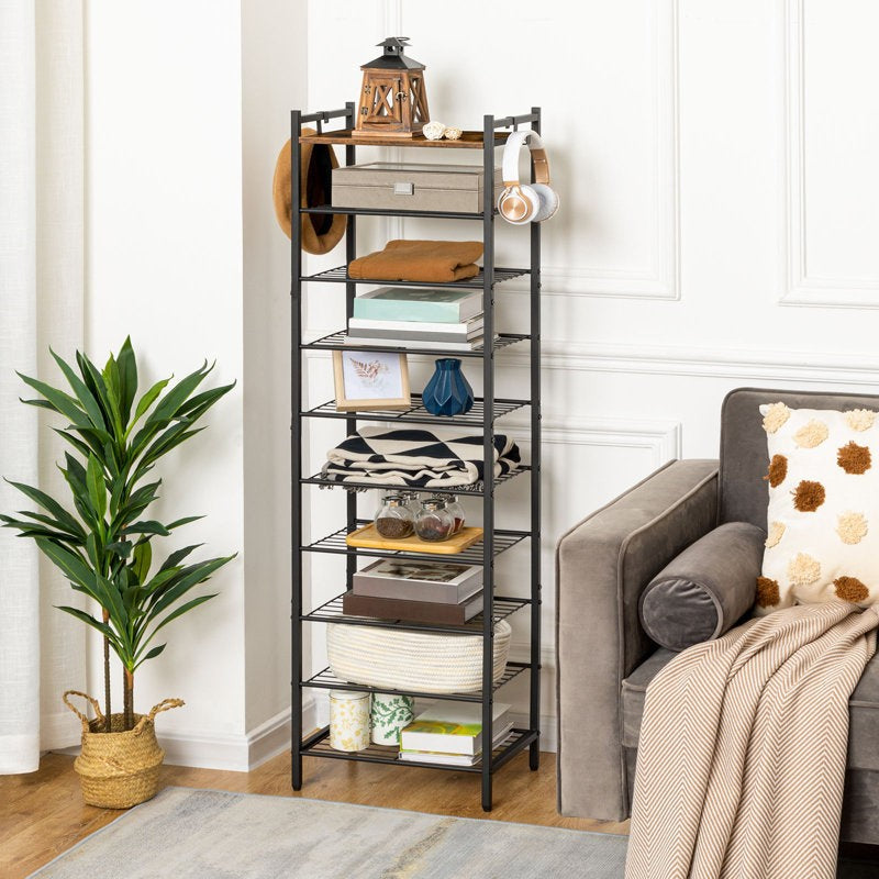 Efficient Metal Shoe Rack - Black