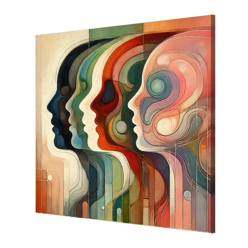 Vibrant Multicolor Faces Wall Painting media 5