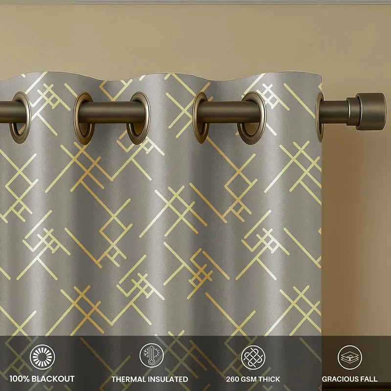 Urban Space Dusken Blackout Curtain - Grey media 1