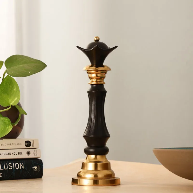 Elegant  Queen Chess Piece - Gold,Black media 1