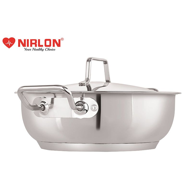 Nirlon Kadhai With Lid - 3000 mL/9 Inches media 4