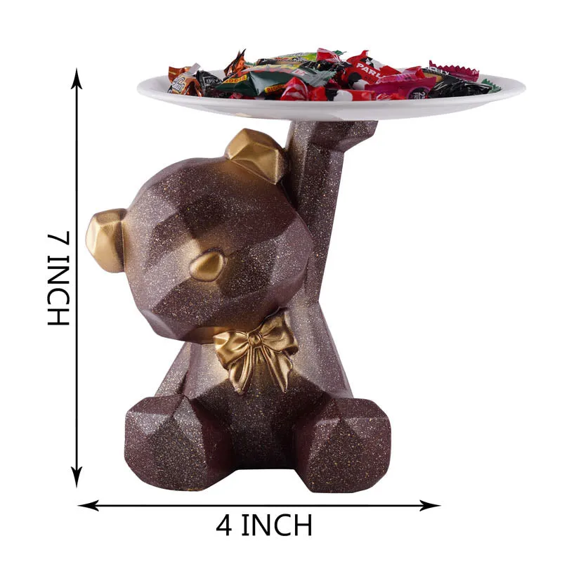 Baloo Bear Painted Polyresin Show Piece - Brown media 7