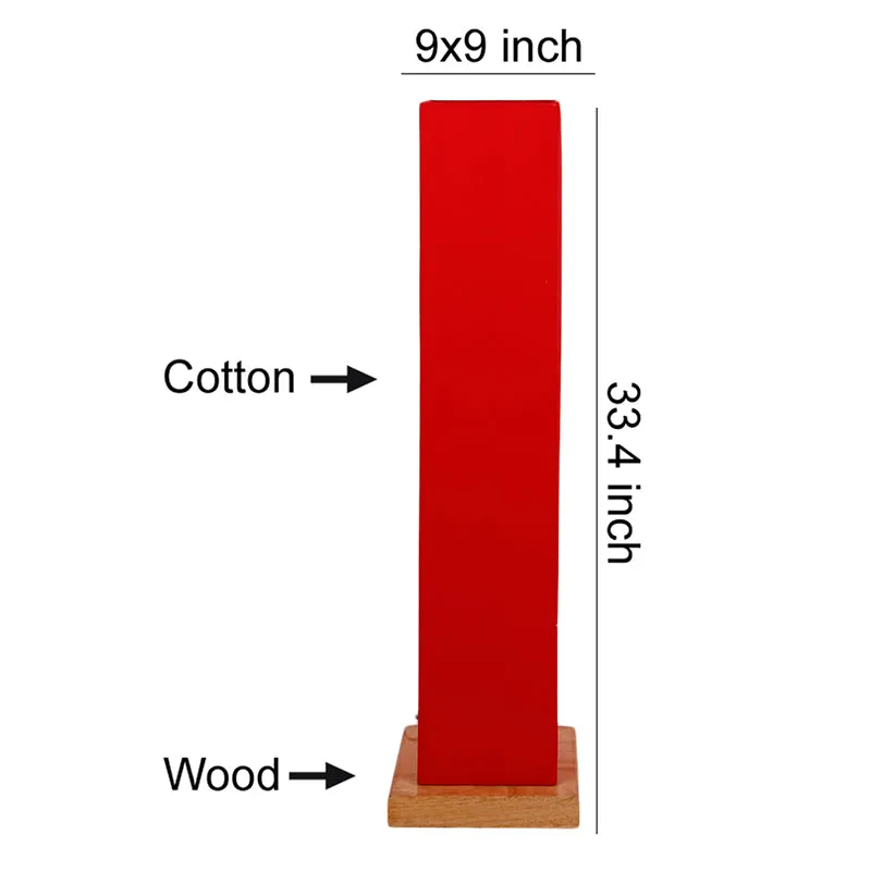 Ruya Wooden Tower Floor Lamp - Red media 5