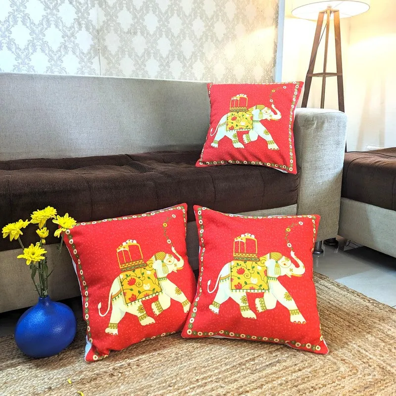 Tusker Parade Cushion Cover - Set Of Three media 1