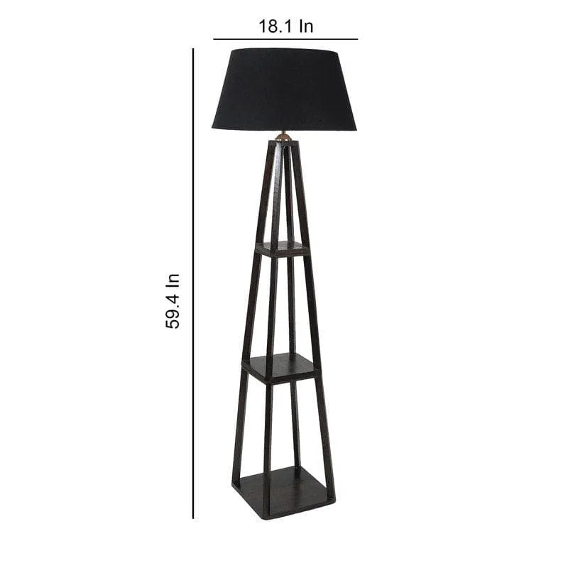 Seasa Wistera Floor Lamp With Shelf - Black media 6