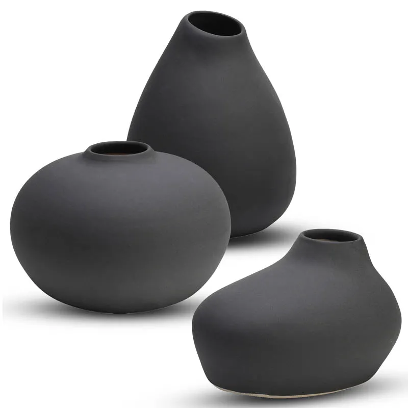 Raven Vases (Black) - Set Of Three media 8