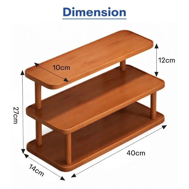 Rioware Timber 3 Tier Wood Racks - Brown media 9