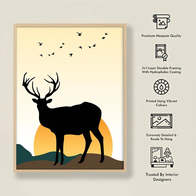 Moonlight Meadow Archival Canvas Wall Art - Natural Brown Frame media 8